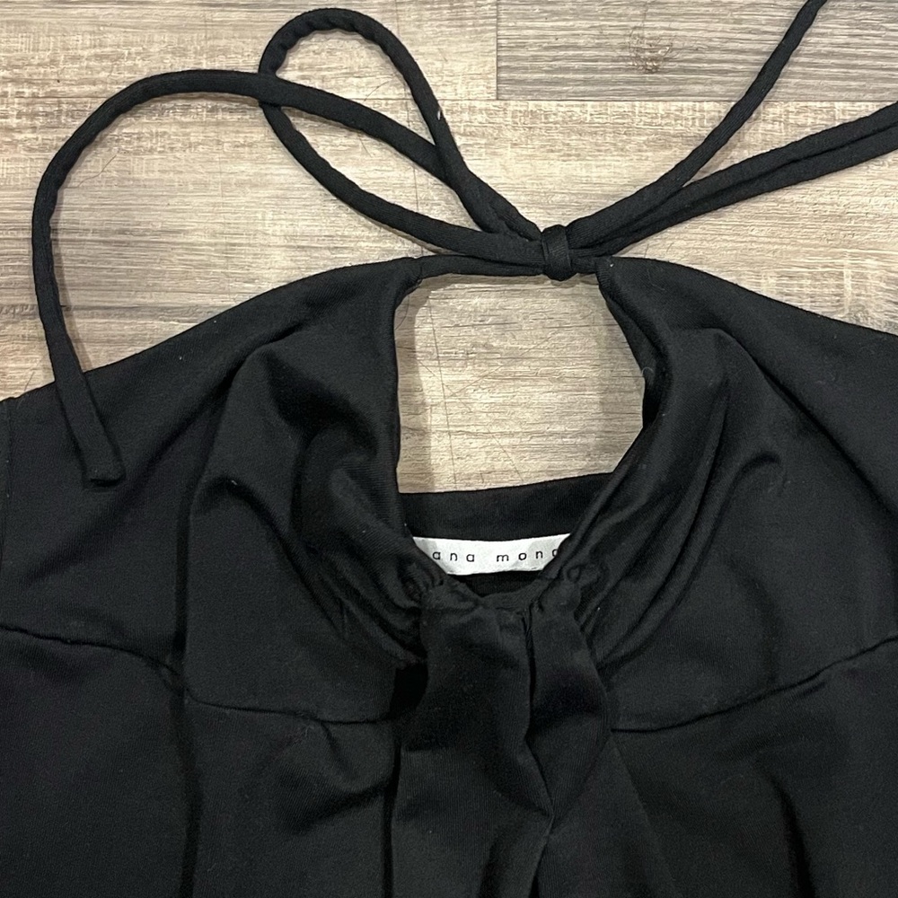 Susana Monaco Black Dress Size Medium - Picture 4 of 11